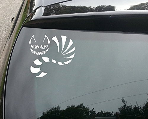 Cheshire Cat Vinyl Sticker Decal - 5.5" x 5" for Cars & Walls