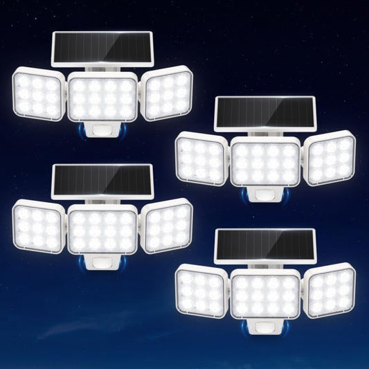 3500LM Solar Flood Lights with Motion Sensor - Adjustable Wireless LED Security Spot Lights for Outdoor Yard - 2 Pack