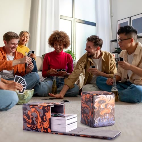 Card Storage Box for YGO - Holds 100+ Single Sleeved Cards, 2 Dividers - Necro Call