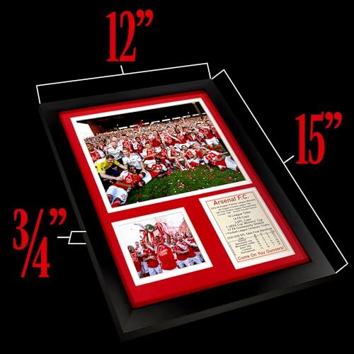 Arsenal 2025-2026 EPL Champions Framed Sports Photo - 15"L x 12"W
