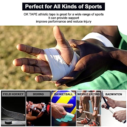 Athletic Sports Tape - 4 Rolls, 45ft Each, Strong Adhesion, Red