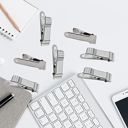 30 Pieces of Metal Mini Clip Spring Clip Crocodile Clip Tiny Clip Strong Suitable for Wire, Paper, Crafts, DIY Decoration Mini Clip Silvery