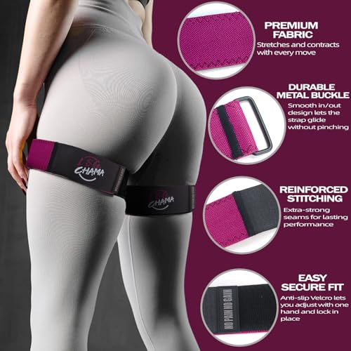 LSGCHAMA Red Resistance Bands for Women Glute & Lower Body Workout - Blood Flow Restriction Exercise Equipment