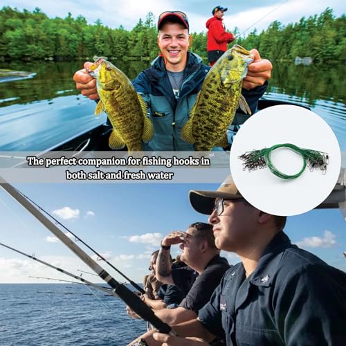 Fishing Leaders - 30pcs Stainless Steel Leader Wire with Swivel Snaps - 9.84 Inch