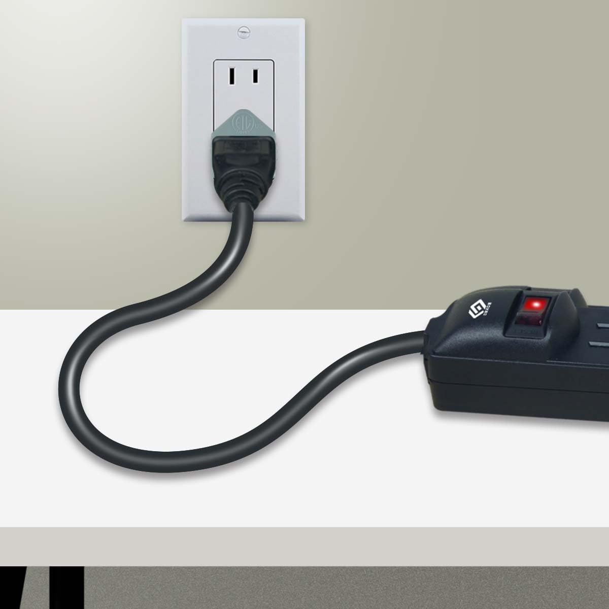 OSKOS 12 Pack Grounding Outlet Adapter, 3-2 Prong Adapter Converter, Portable Wall Outlet Plug, ETL Listed.