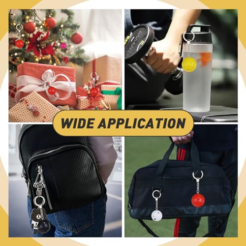 Pickleball Keychain Set - 9-Pack Mini Sports Ornaments for Bags