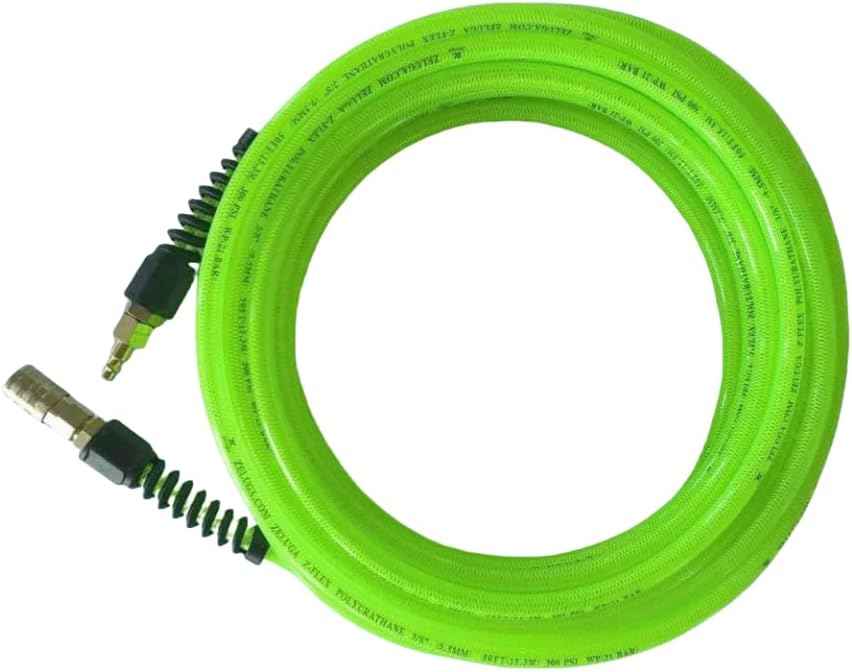 Z-Flex 1/4in. x 100ft. Reinforced Polyurethane Air Hose with Ball Coupler & Safety Plug - 300 PSI