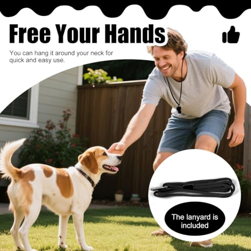 12 Pcs Loud Pea-Less Sport Whistle Set with Lanyards - Black