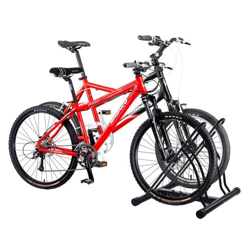 Bike Rack ? Dual Bicycle Stand for Mountain, Road, or Kid¡¯s Bikes ? Indoor or Outdoor Steel Bicycle Storage ? Tire Rack for Truck by RAD Cycle
