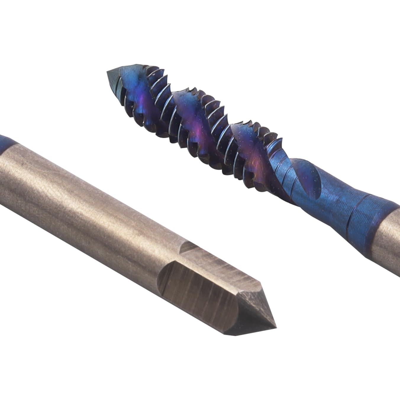 Yakamoz Spiral Flute Tap Set - 6Pcs SAE Tap Set Machine Tap Bits Screw Thread Tapping Tool for Metal, Wood, Plastic 6-32NC 8-32NC 10-24NC 10-32NC 12-24NC 1/4-20NC