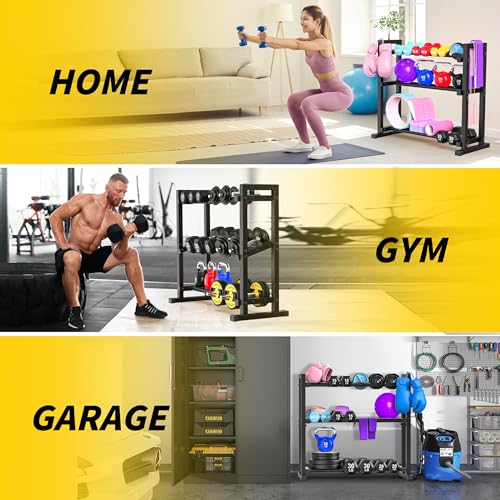 3-Tier Adjustable Dumbbell Rack - Heavy Duty Weight Stand