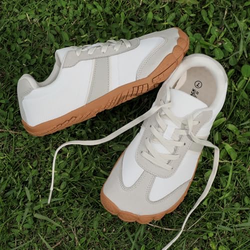 Grand Attack Womens Barefoot Minimalist Trail Running Shoes, 8 Wide /651/White Grey