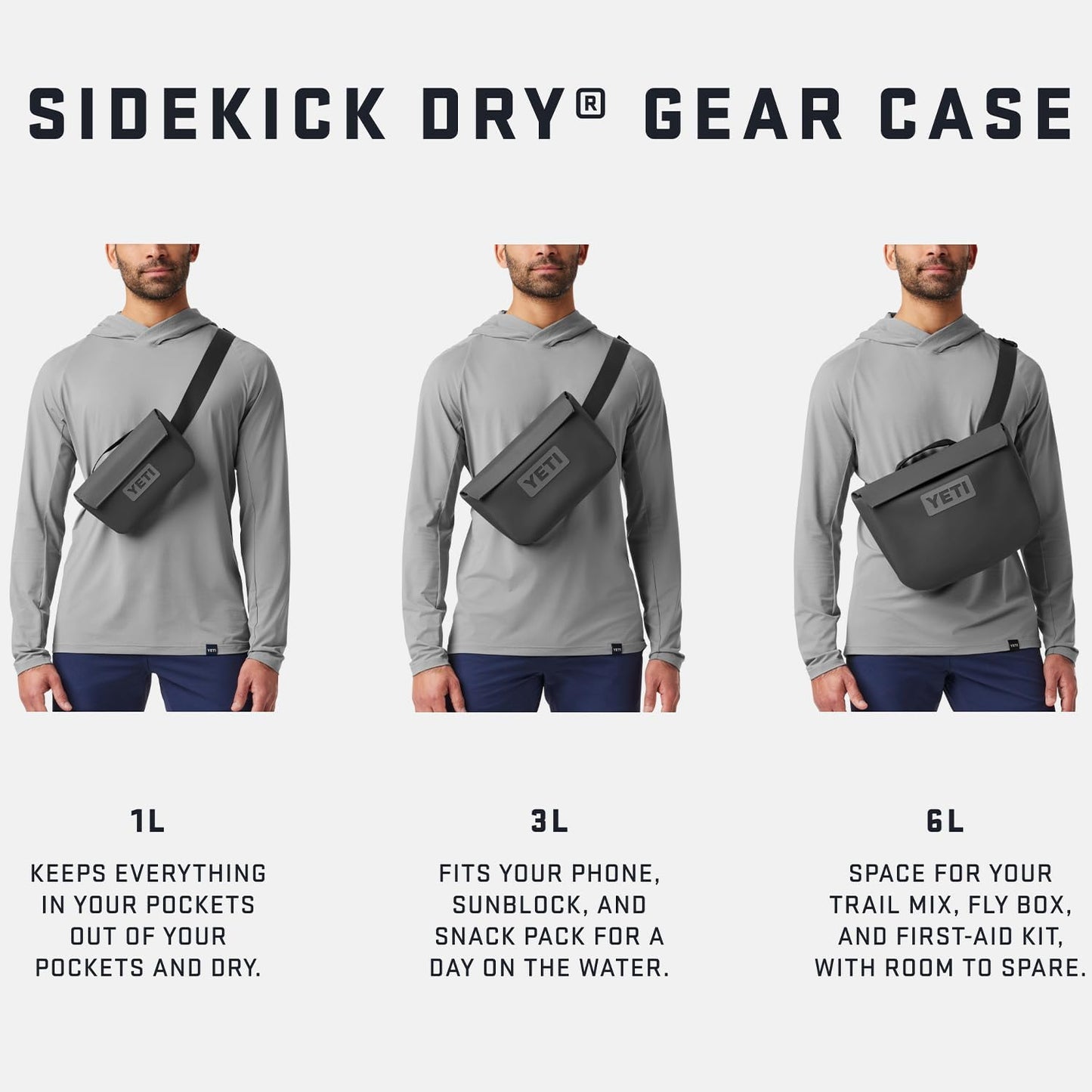 YETI Sidekick Dry Waterproof Gear Case - Durable, Versatile Bag Accessory for Outdoor Adventures