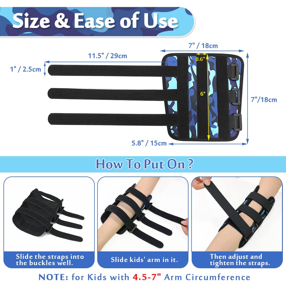 Mybow Pediatric Elbow Immobilizer Night Splint, Elbow Brace Cubital Tunnel Ulnar Nerve Entrapment, Arm Support Splint for Pain Relief, Child Restraint Stabilizer Brace (Small)