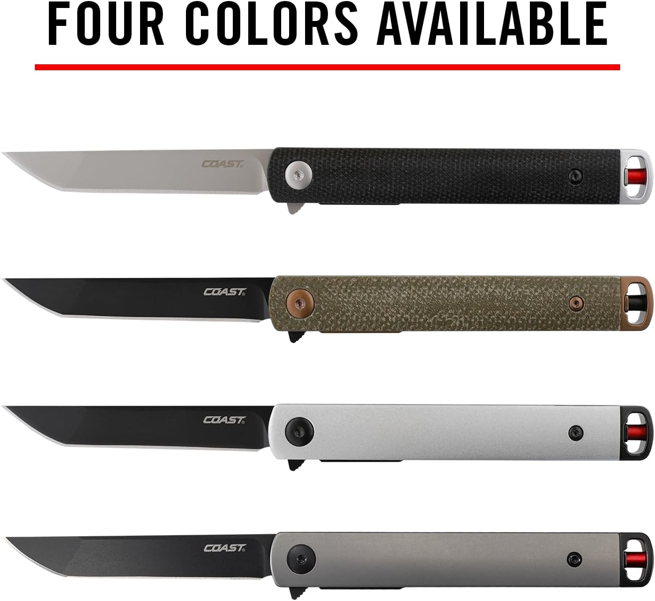 EDC Folding Pocketknife with Tanto Blade | Coast Founder's Collection Gentleman's Knife