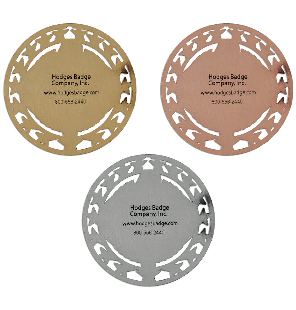 Hodges Award Medals - Gold, Silver, and Bronze Award Medals - 3 Pack (Victory Torch)