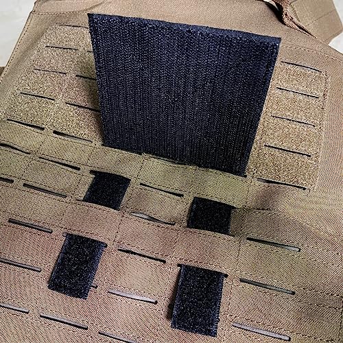 LytHarvest Black 2-Pack Tactical Hook and Loop Molle Panel 4x4 Inches for Badges