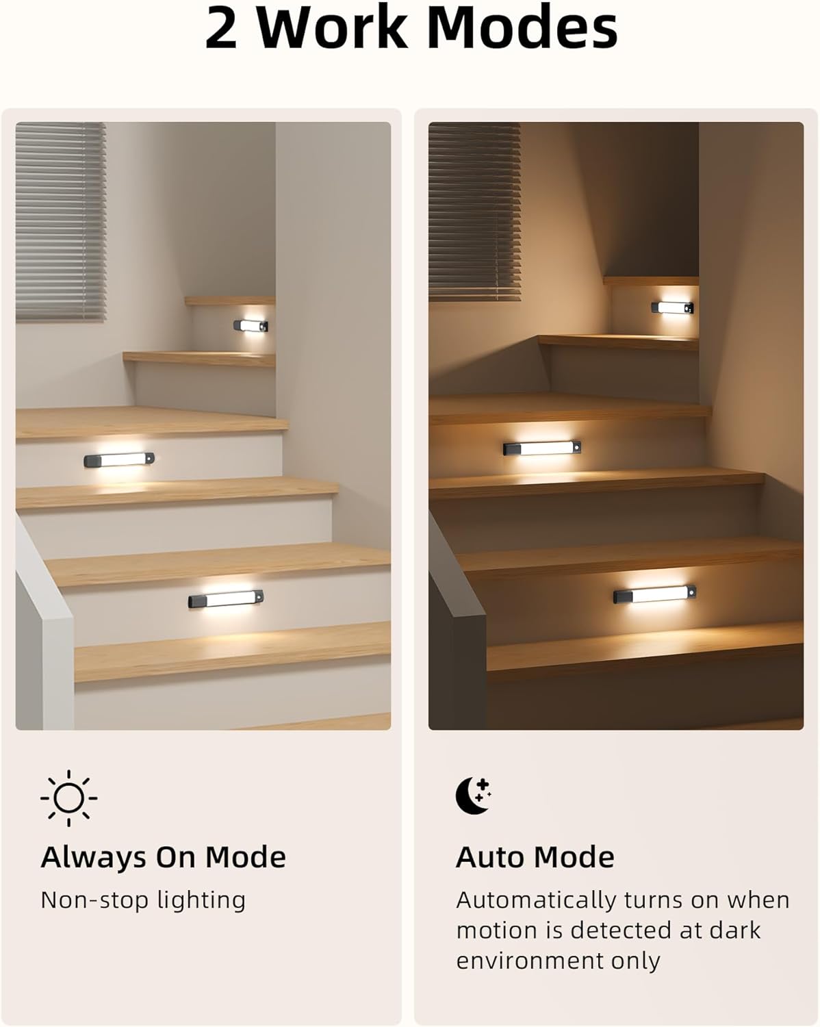 Rechargeable Motion Sensor Under Cabinet Lights - 6-Pack Dimmable LED Closet Lighting, 3 Color Temperatures, 11.8 Inch for Kitchen, Pantry & Bedroom