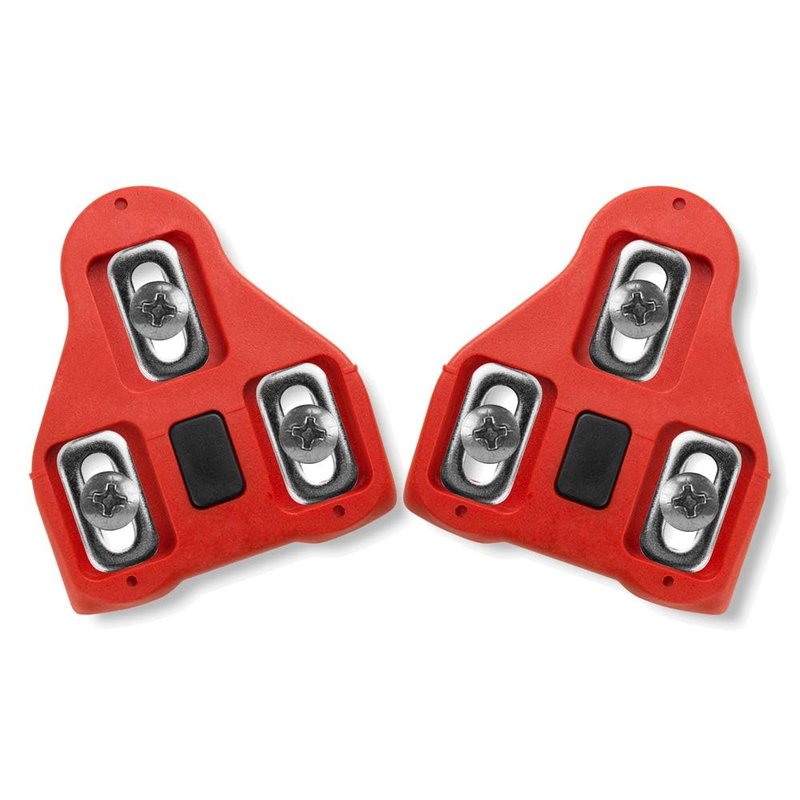 BV Bike Cleats Compatible with Look Delta and Peloton Bike - Adjustable 9 Degree Float System for Ultimate Stability and Power Transfer - Durable Red Metal Cleats for Road and Indoor Cycling Shoes