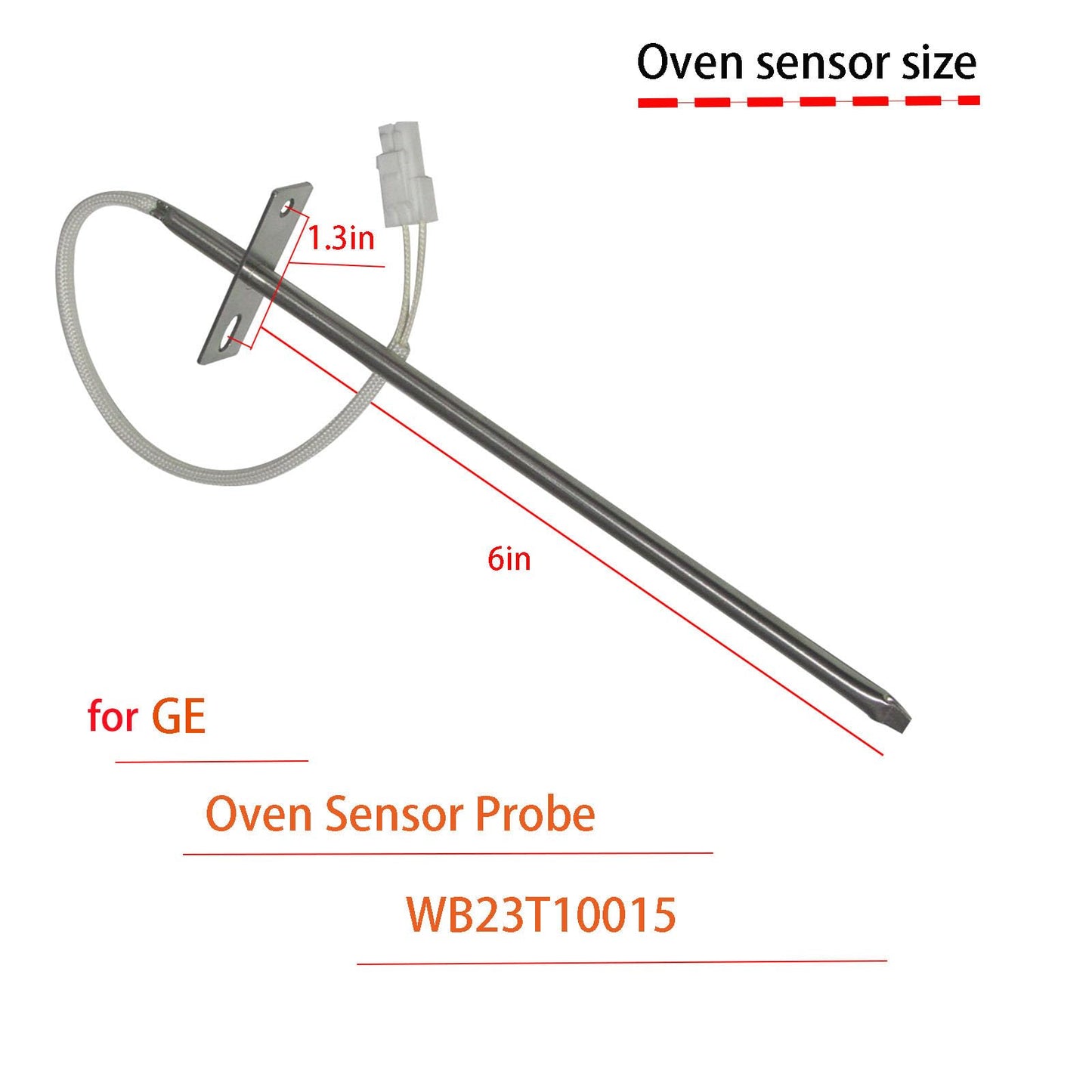 Temperature Sensor WB23T10015 Compatible with GE Oven Temperature Sensor WB23T10015 AP3187983 PS236398