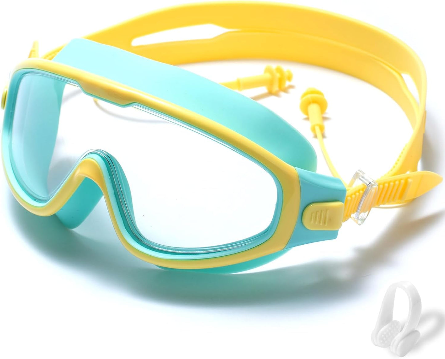 Skiennix Swim Goggles for Kids 6-12 | Wide View, Anti-Fog, UV Protection, No Leaking