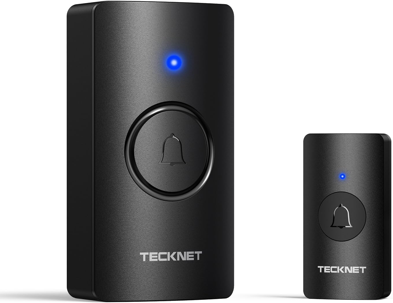 TECKNET Wireless Doorbell 1300FT, IP67 Waterproof Classroom Doorbell Battery-Powered Door Bell, 60 Chimes 5-Level Volume, Electric Doorbells No Plug-in Required for Home Classroom Teachers Warehouse