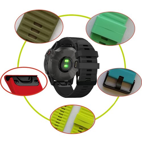 AISPORTS Compatible with Garmin Fenix 8 47mm/E 47mm/7/7 Pro/6/6 Pro/5/5 Plus Band Silicone, 22mm Quick Fit Watch Band Sport Wristband Bracelet Replacement Band for Garmin Forerunner 965/955/945/935