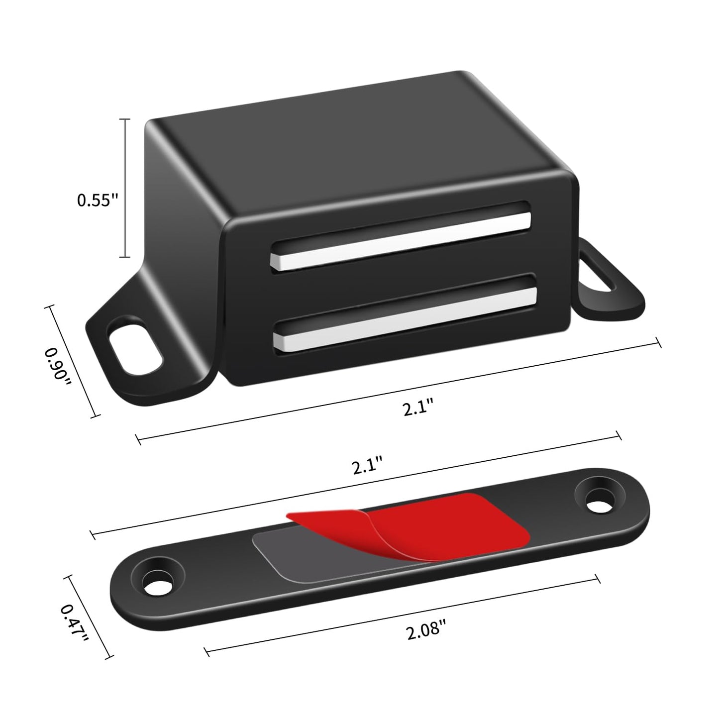 Blifula Cabinet Magnetic Catch 16 Pack Cabinet Door Magnetic Catch with Screws Drawer Magnet Latch Magnetic Closures for Sliding Door Closure Kitchen Closet Closer