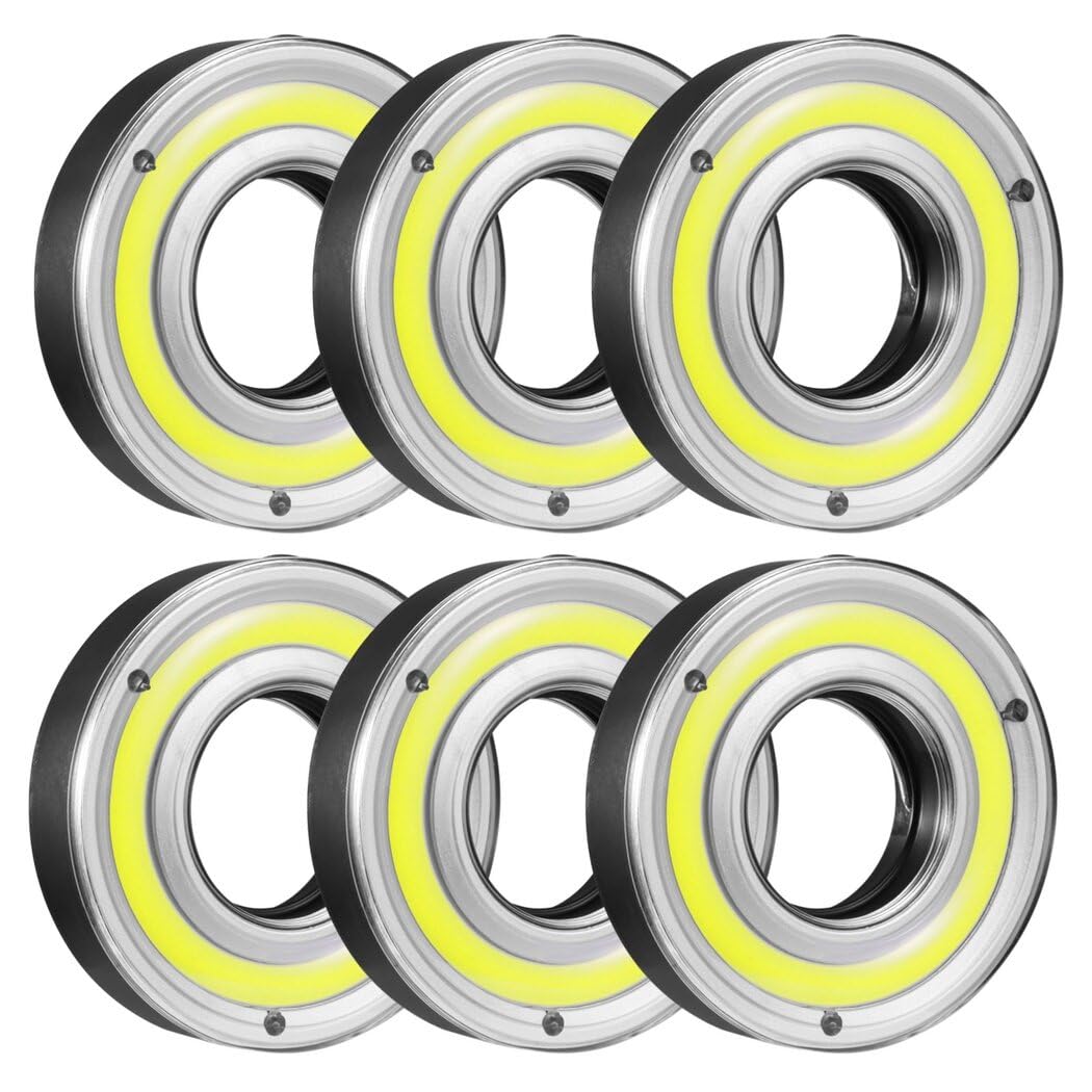 6 Pack Golf Hole Lights, Disc Golf Lights, Light Up Night Golf Putting Cup Light, Putt-Putt Flag Cup Glow Lamp, Glow In The Dark Cups For Night Golf Play