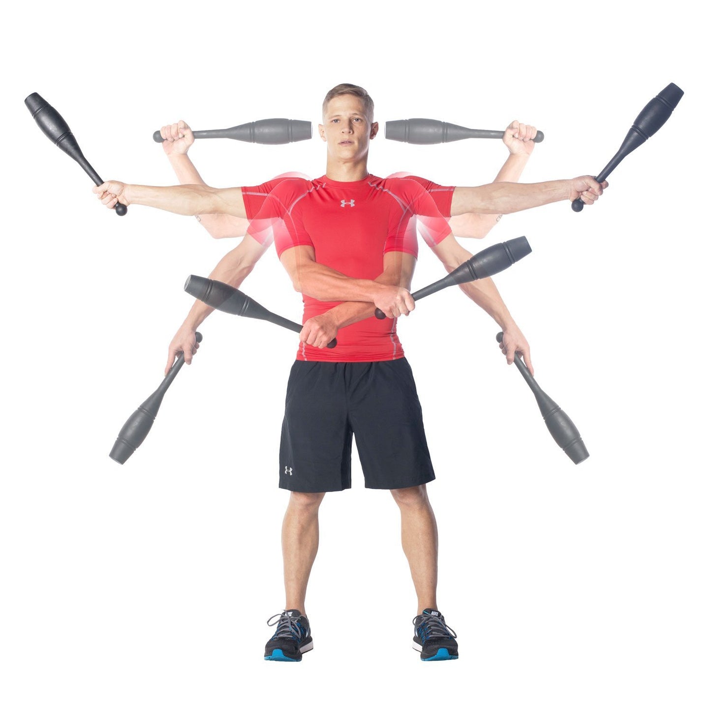 Ultimate Body Press Indian Clubs - 1lb, 2lb and 3lbs Pairs