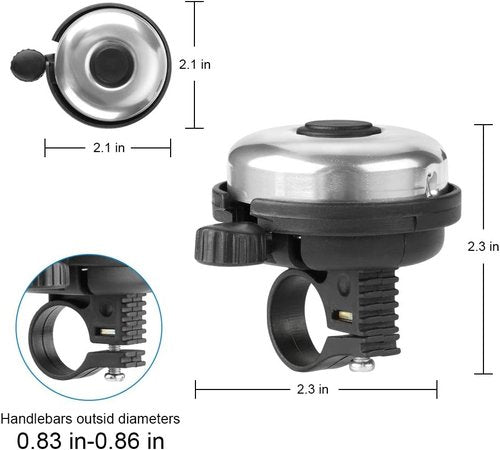 Accmor Aluminum Bicycle Bell - Loud Crisp Sound for Adults & Kids | Classic Design