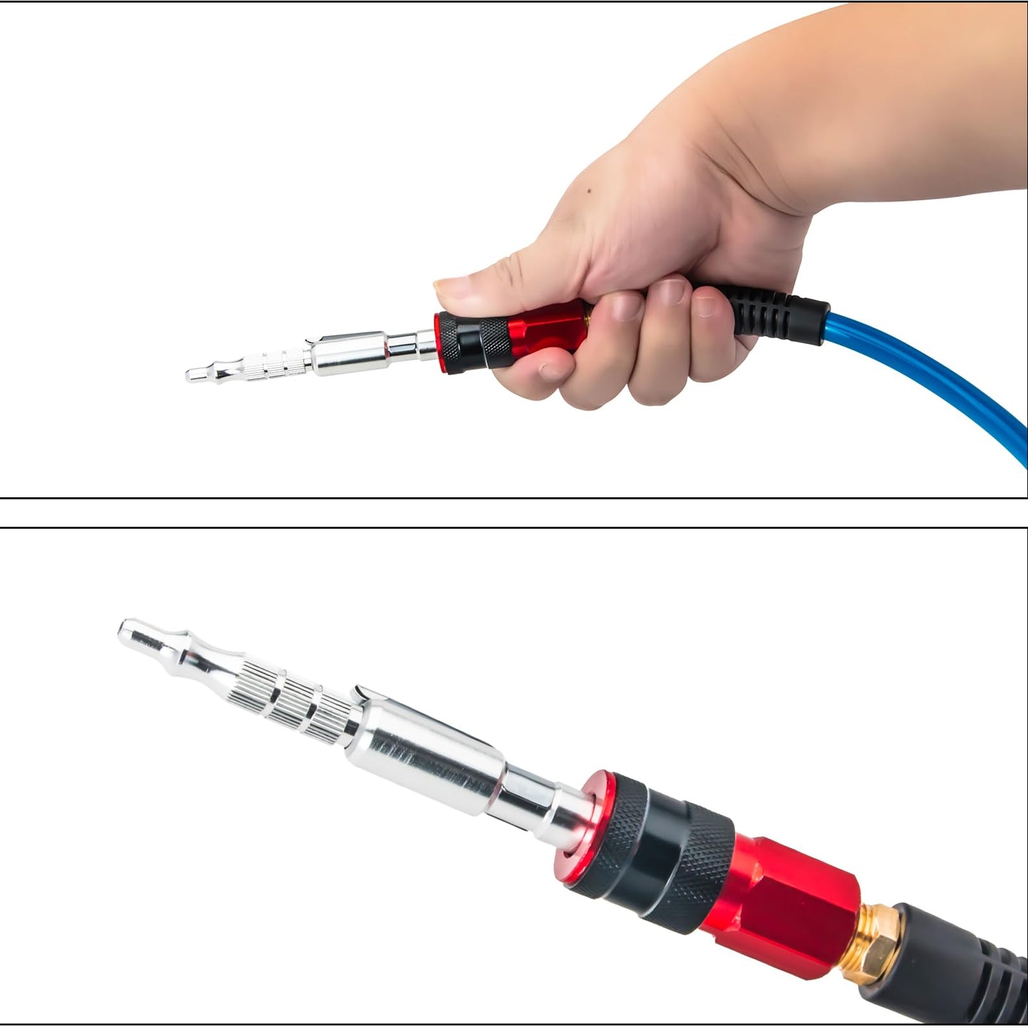 Kodilin 5Pcs 1/4"I/M Type Plug Air Blow Gun,Adjustable Pocket Blow Gun