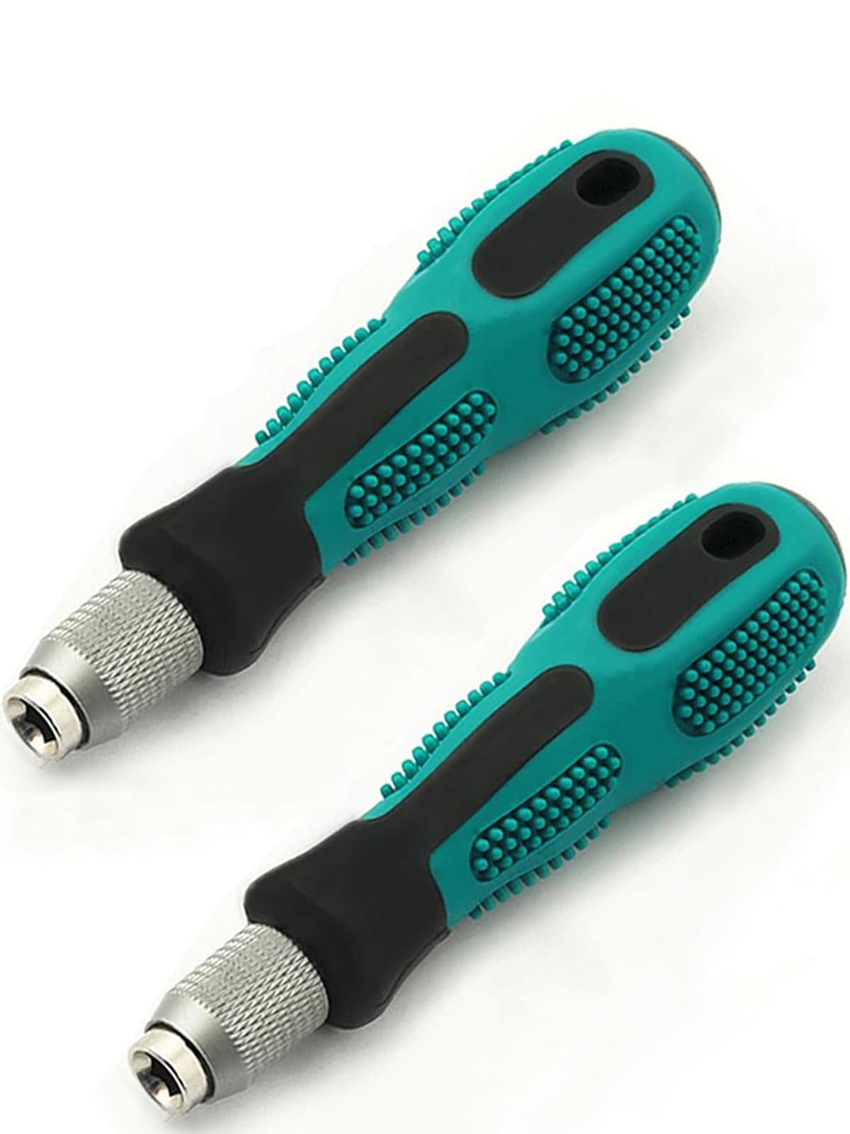 Bit Driver Handle,2 Pieces 1/4 inch Hex Quick Release Change Handle,6.35mm Hex Screwdriver Bit Holder Handle Set with Non-slip Handle Screwdriver Bit Holder