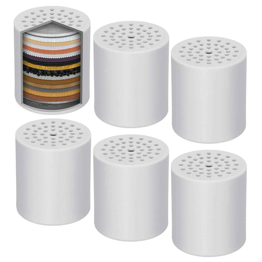 4 Pack Shower Filter Replacement Cartridge, 20 Stage Shower Filter Head for Hard Water, Universally Compatible With Any Similar Design, High Output Hard Water Filter Replacement Cartridge