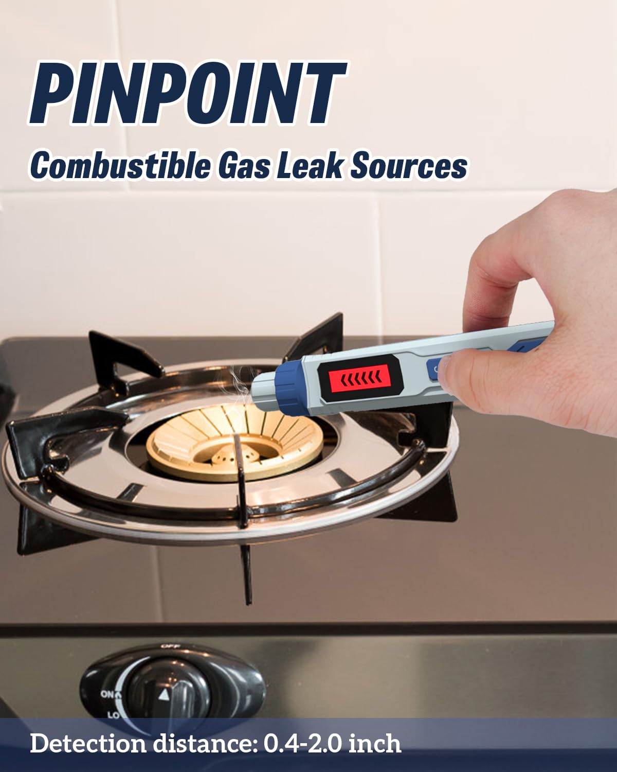 APOWER Natural Gas Leak Detector with Audible & Visual Alarm, Portable Propane Sniffer to Locate Combustible Sources Like Methane Propane Home Travel