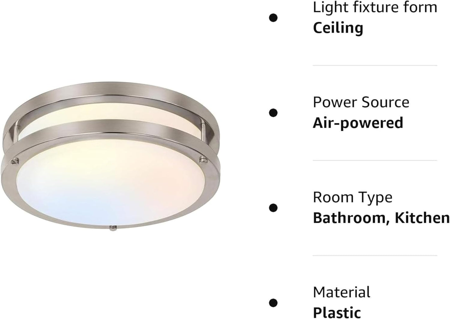 Adjustable 13-Inch Gold LED Flush Mount Ceiling Light Fixture - Dimmable 2700K-5000K for Hallway, Bathroom & Kitchen (2-Pack)