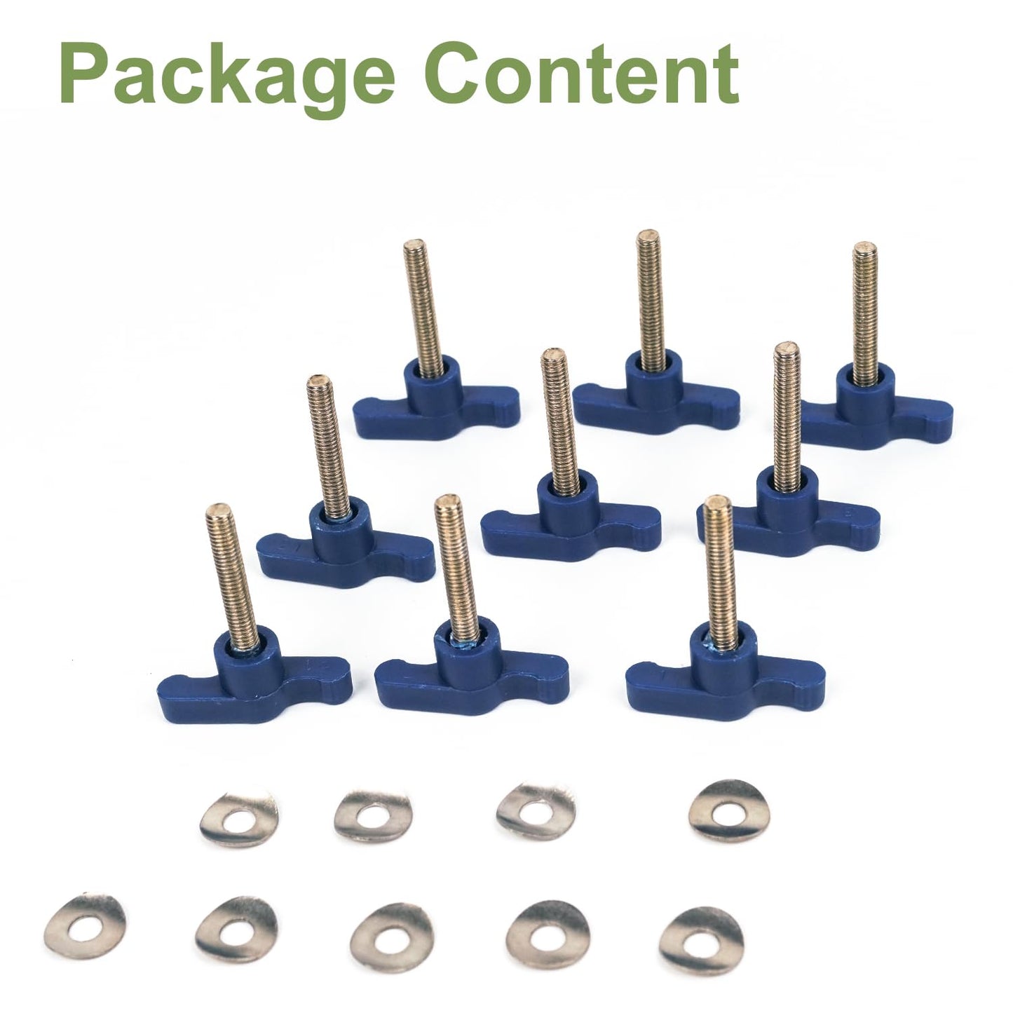 LandTale Stainless Flat Head Screws - #10-24 x 2 (9 Pack) Universal Fit Shower Stool Tool-Free Replacement