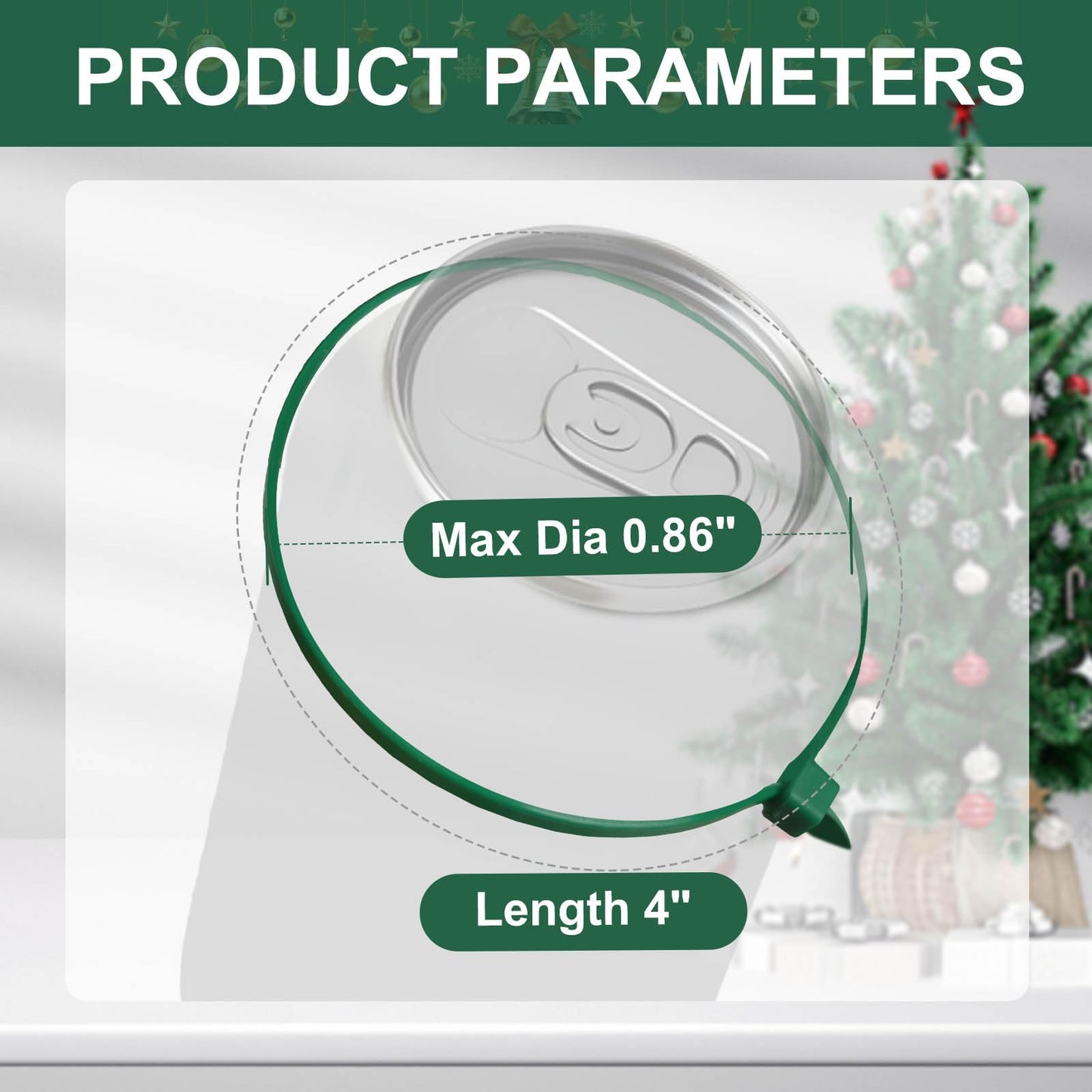 Green Zip Ties 4", 1000 Pack, Cable Ties UV Resistant, Wire Ties 18 lbs Tensile Strength for Garden, Plants, Fence, Holiday Lights, Yakobela