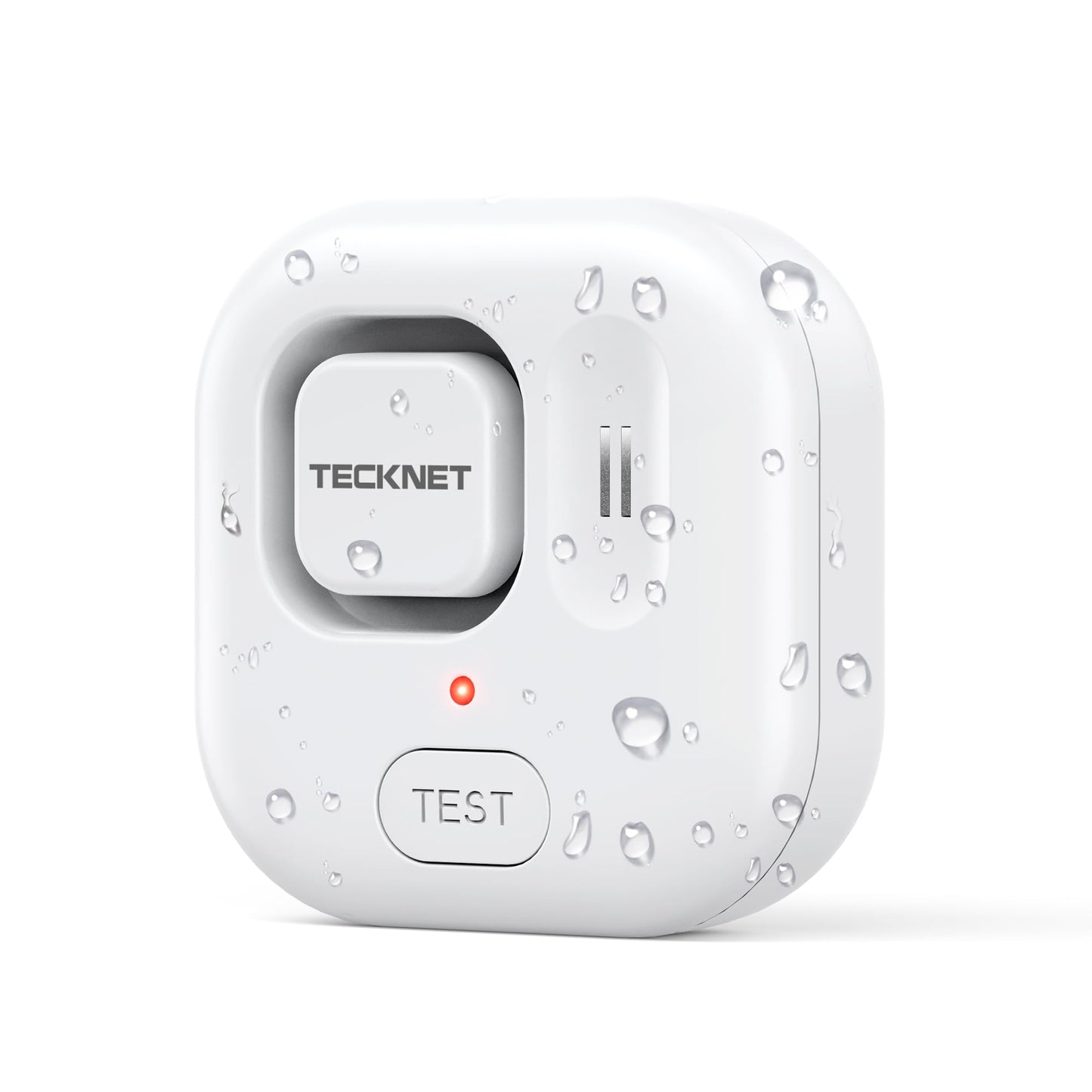 TECKNET Water Leak Detectors for Home, 120dB Water Sensor Alarm Leak Detector, IP66 Waterproof, Water Leak Detectors for Bathroom, Sink, Laundry, Window, Basements, Kitchens(1 Pack, Battery Included)