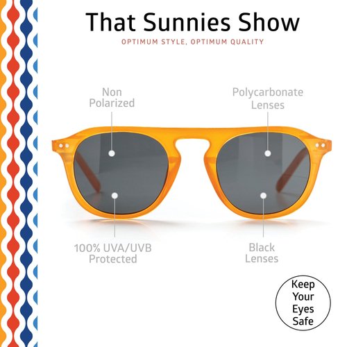 OPTIMUM OPTICAL Trendy Round Framed UV Protective Sunglasses for Women and Men - That Sunnies Show