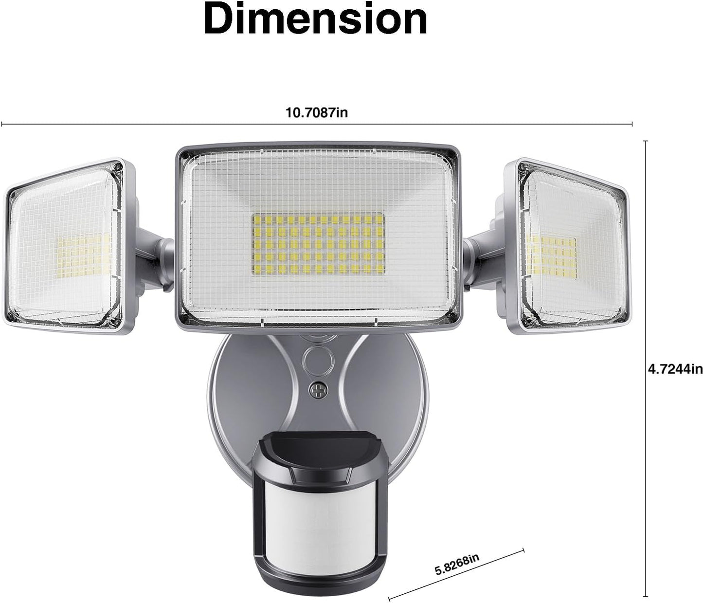 75W LED Motion Sensor Flood Light - Dusk to Dawn Outdoor Security Light, 7500LM, IP65 Waterproof