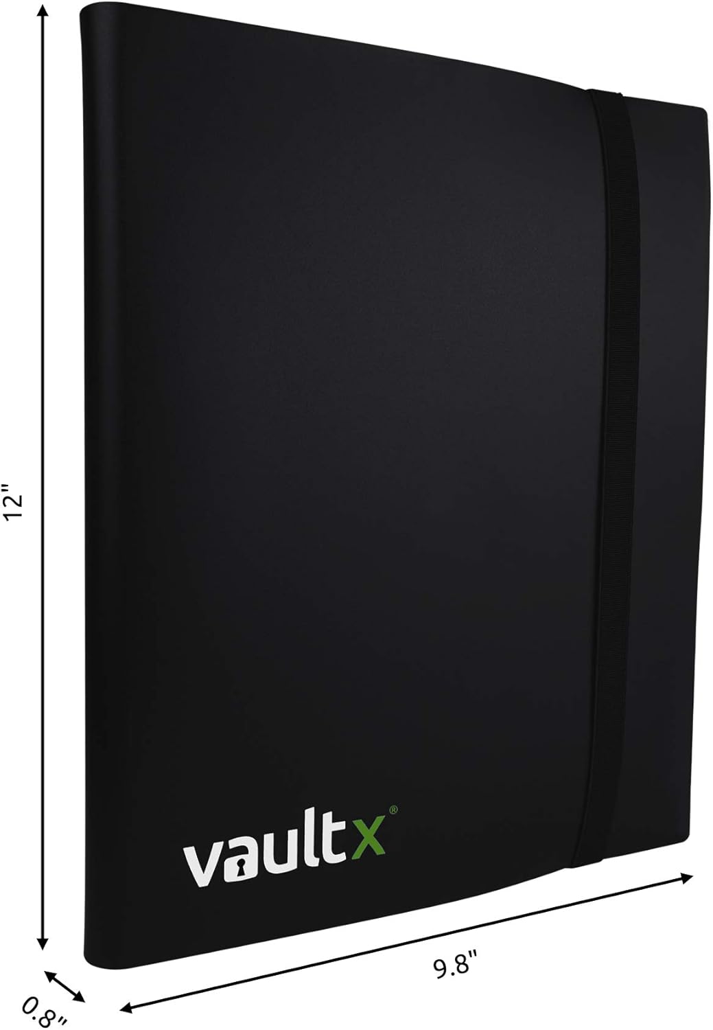 Vault X 9 Pocket Trading Card Binder - Holds 360 Cards | Standard Size, 20 Side-Loading Pages (Black)