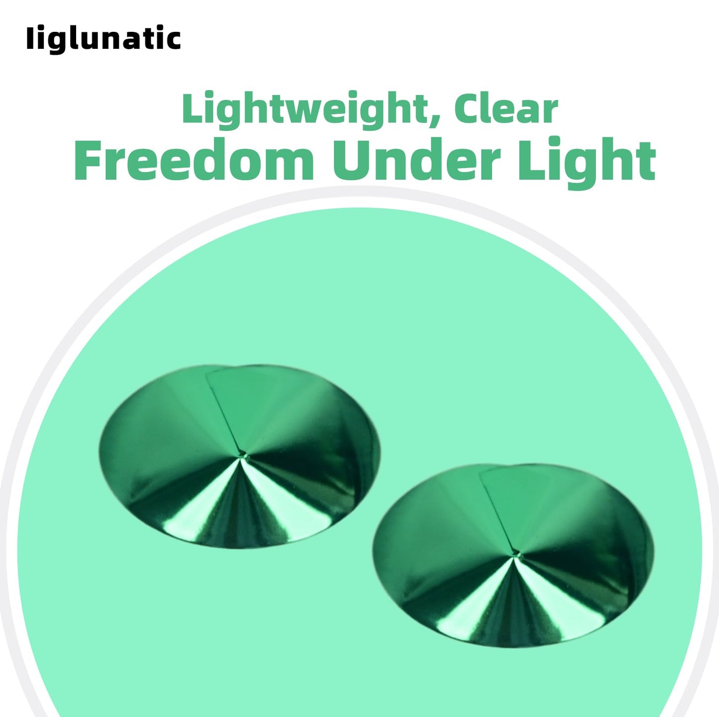 Iiglunatic Tanning Goggles, Tanning Eye Protection 50sets - Latex-Free Disposable for Stand-Up Tanning Beds, Salon & Home Use_Emerald green