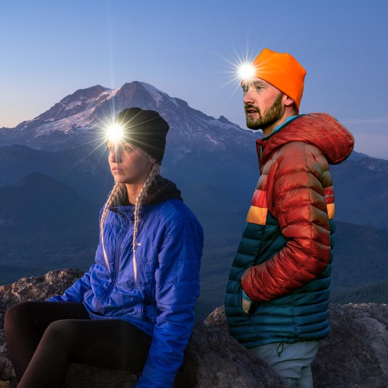 POWERCAP LED Hat Light 150 Lumens Rechargeable Fleece Beanie with Bright Built-in Headlamp Waterproof LED Warm One Size Cap