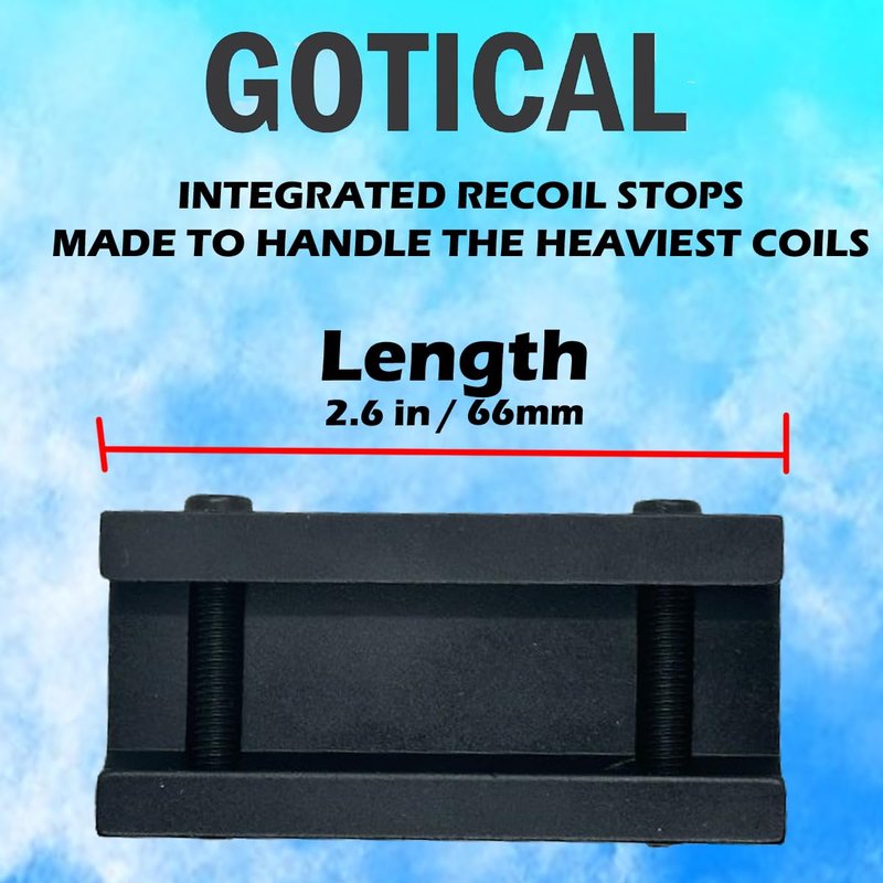 Gotical Picatinny Riser Mount Adjustable Height Lockdown Series with Quick Release - L | 5 Slots, Raise 0.9-1.2 inches, Scalloped Picatinny Slots for Scopes | PO1 | Quick Release, 1.57" L|5