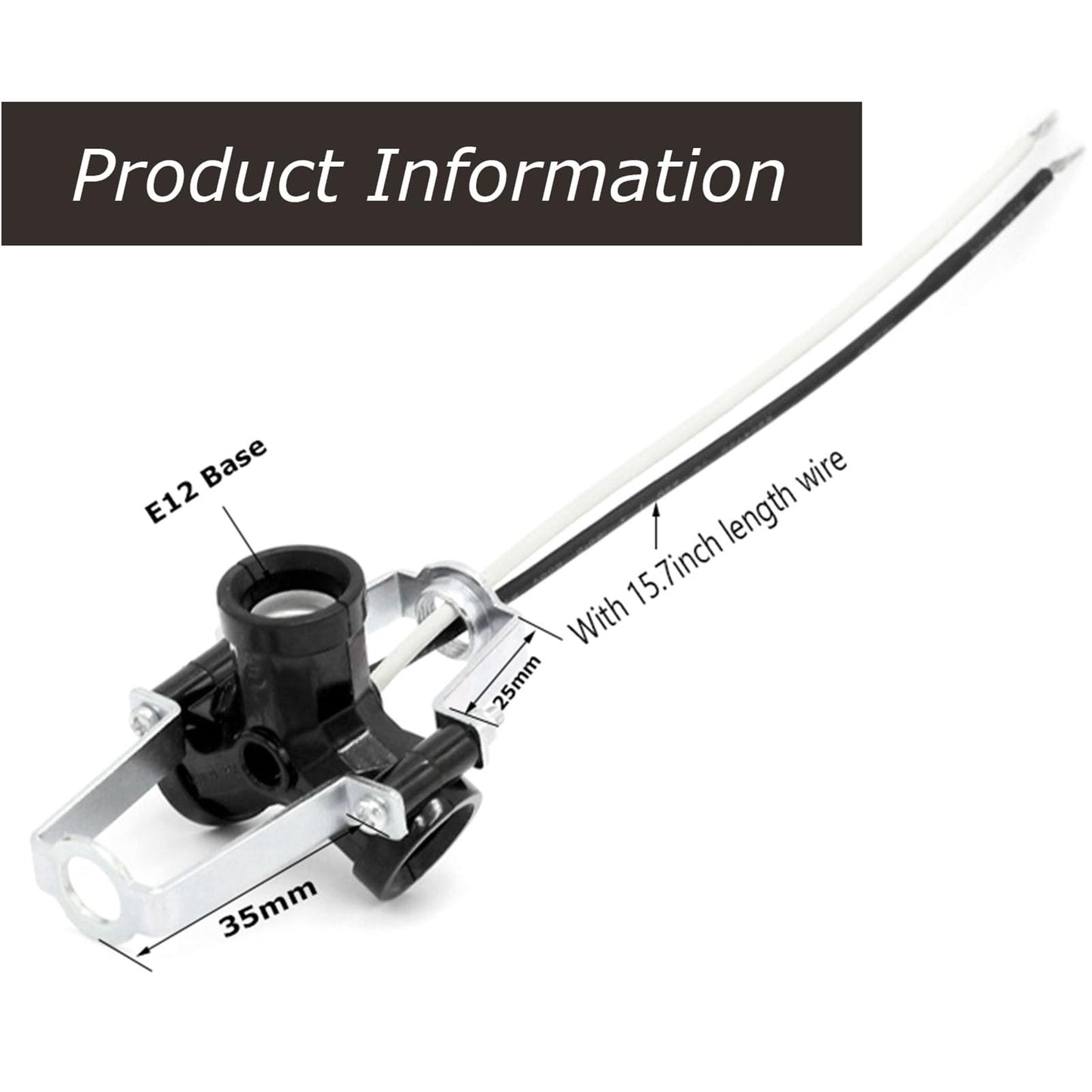 JNXQWE Candelabra Base 3 Light Cluster Socket,e12 Cluster Lamp Holder with Bracket Light Fixture Wire for DIY Lamp Accessories Ceiling Lamp (1-Pack)