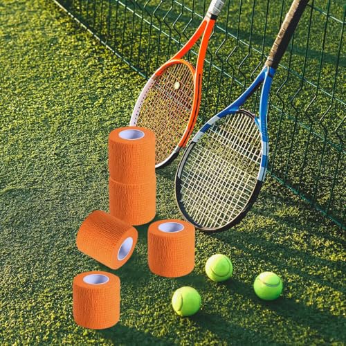 KISEER 15 Pack 2 Inch x 5 Yards Self-Adhesive Cohesive Bandage Wrap, Orange