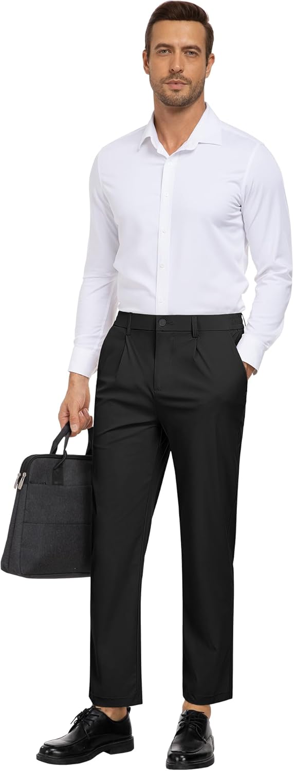 Skiennix Men's Golf Pants - Stretchy Casual Dress Slacks with 5 Pockets | Lightweight & Comfortable