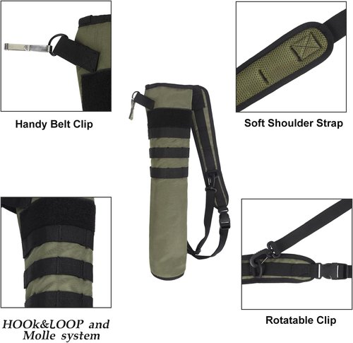 KRATARC Archery Back Arrow Quiver - Lightweight & Foldable Compact Hip Bag for Target Shooting
