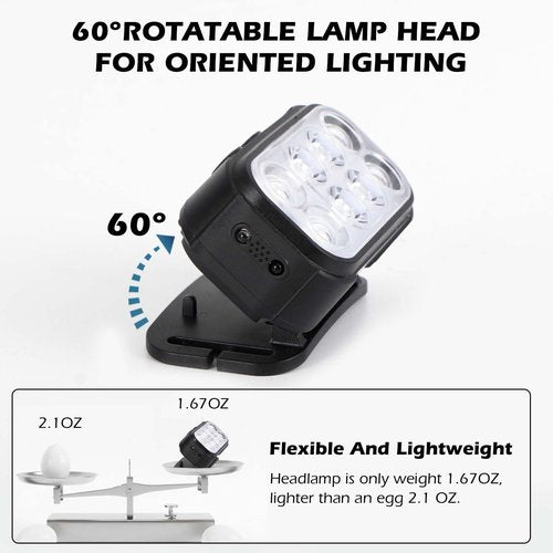 Eirnvop Headlamp Rechargeable 2 Pack, Super Bright LED Head Lamp, 1500 Lumen, 12 Modes, Motion Sensor, Waterproof Head Lights for Forehead for Camping, Running, Fishing, Climbing